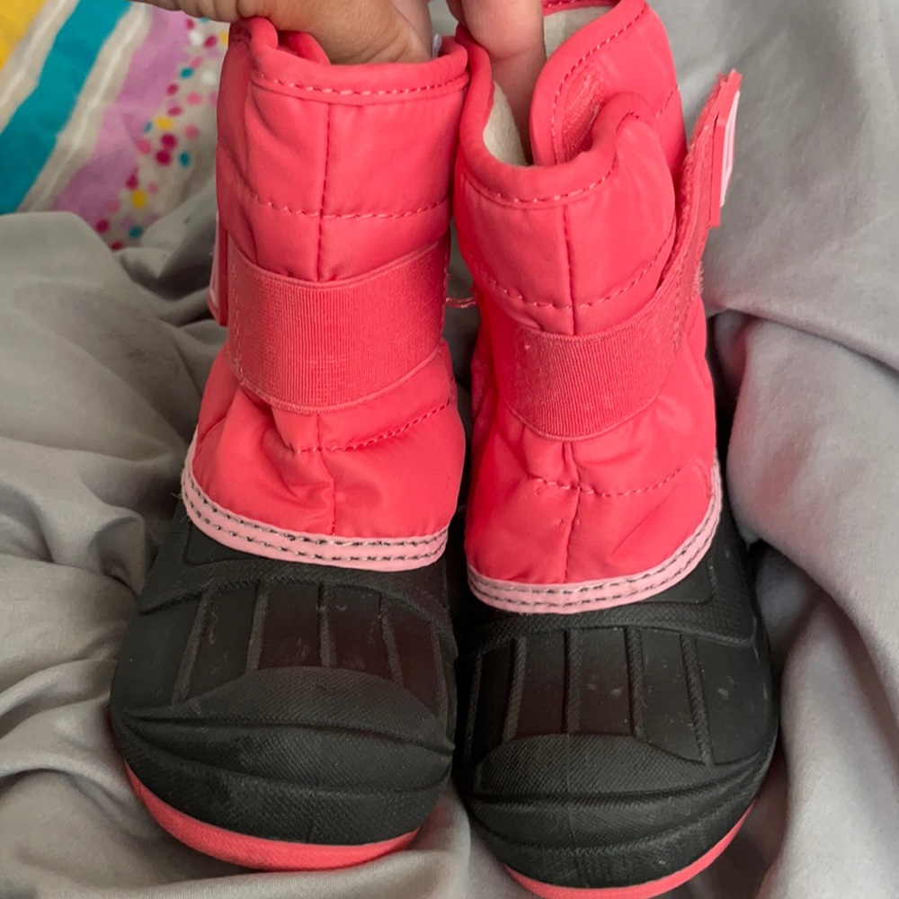 Toddler size 6 snow boots worn twice